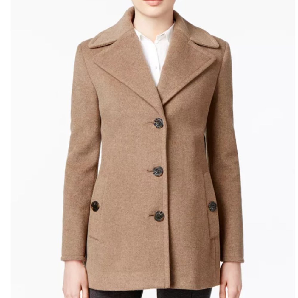 Calvin Klein Wool-Cashmere Double Breasted Peacoat